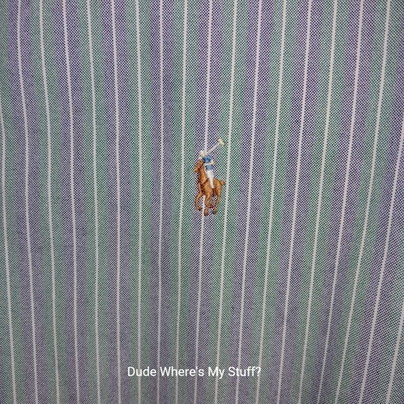 RALPH LAUREN BLUE LABEL YARMOUTH OXFORD - MEN'S SIZE 17 (34-35) - LIGHT GREEN - Picture 2 of 4